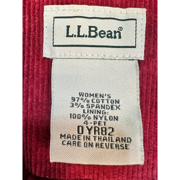L.L.Bean Womens Academia Witchy Corduroy Blazer Jacket 4P Red - Picture 2 of 10